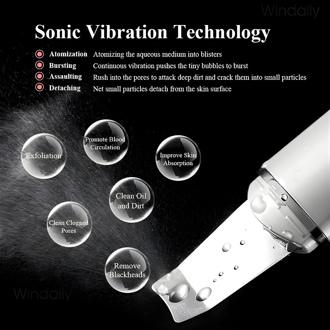 Ultrasonic skin scrubber