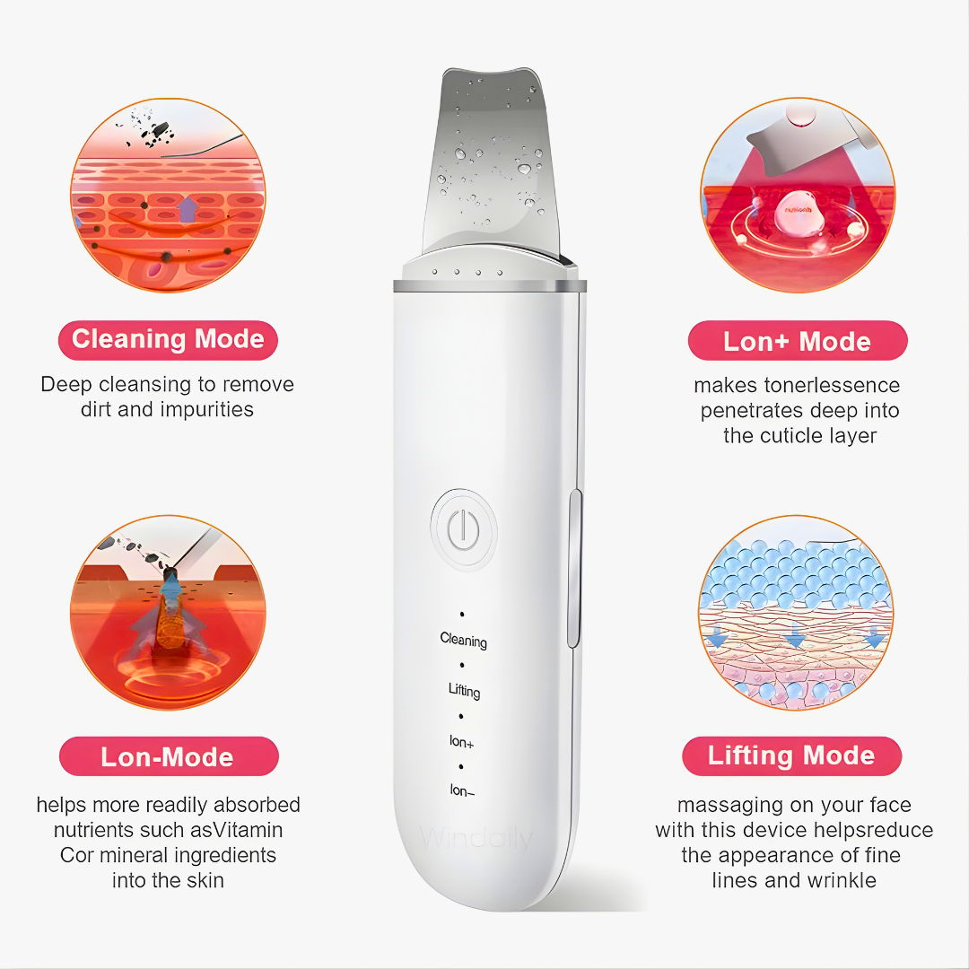 Ultrasonic skin scrubber